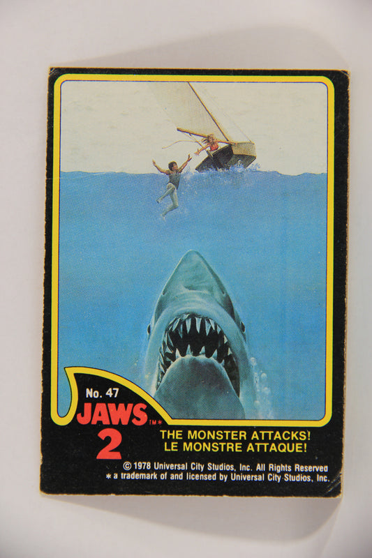 Jaws 2 - 1978 Trading Card #47 The Monster Attacks FR-ENG Canada L016555