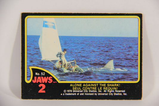 Jaws 2 - 1978 Trading Card #52 Alone Against The Shark FR-ENG Canada L016560