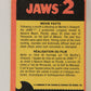 Jaws 2 - 1978 Trading Card #54 Sea Explorer FR-ENG Canada O-Pee-Chee L016562