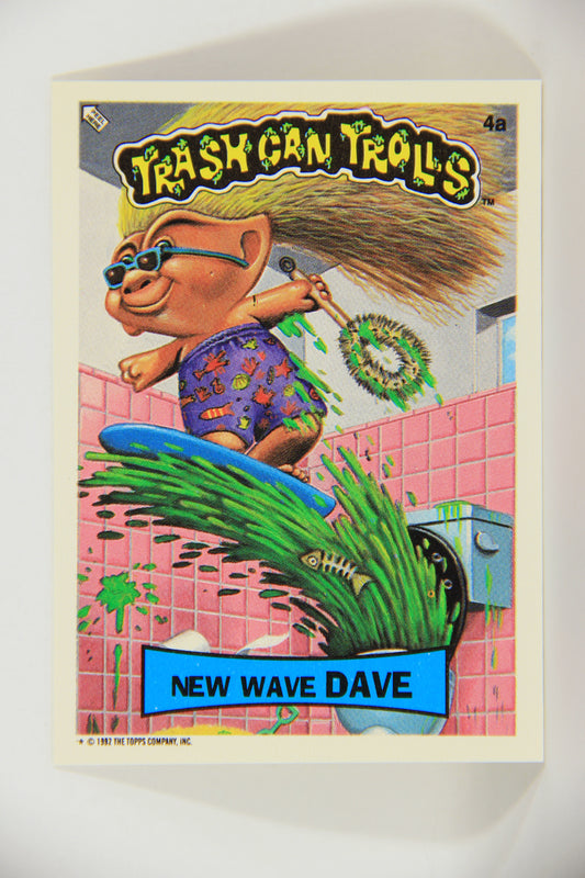 Trash Can Trolls 1992 Topps Trading Card Sticker #4a New Wave Dave L016571