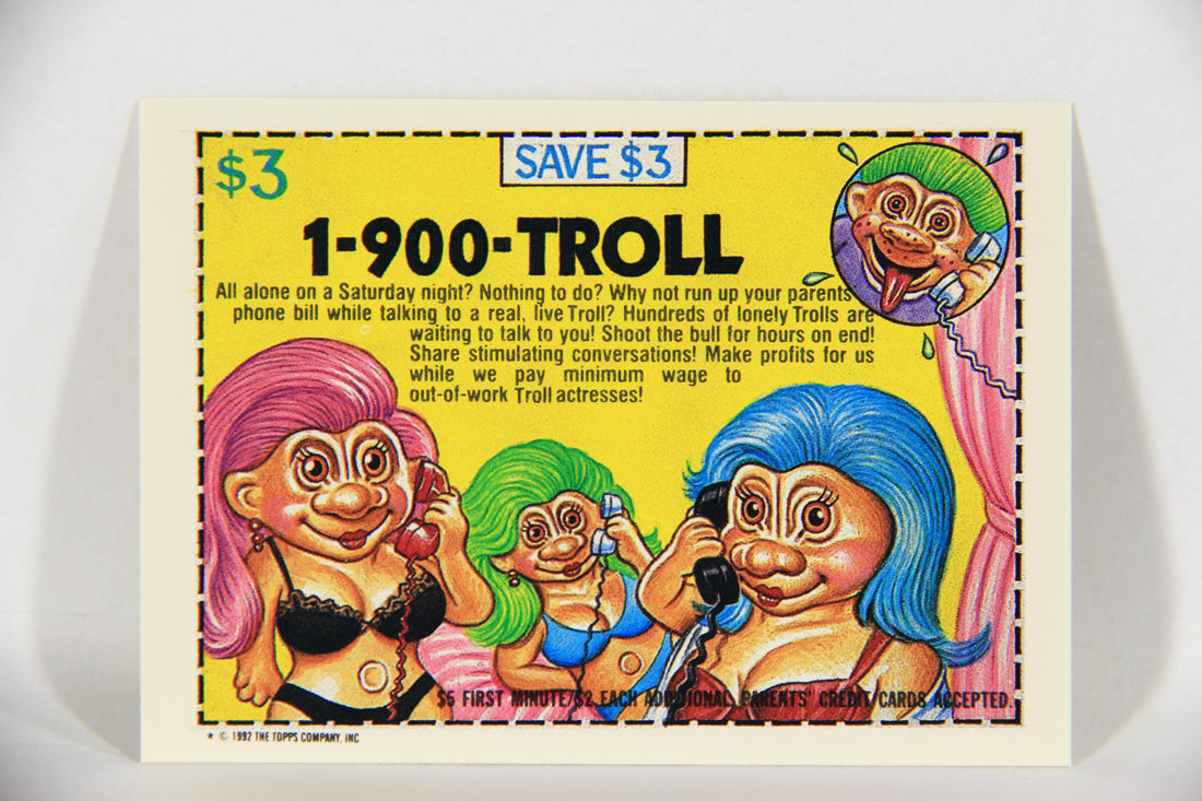 Trash Can Trolls 1992 Topps Trading Card Sticker #15a Tex Wrecks L016582