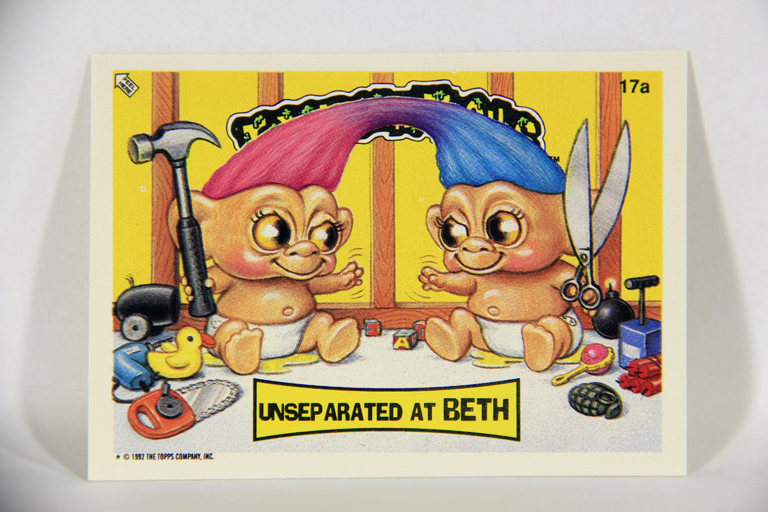 Trash Can Trolls 1992 Topps Trading Card Sticker #17a Unseparated At Beth L016584