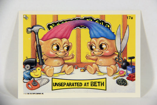 Trash Can Trolls 1992 Topps Trading Card Sticker #17a Unseparated At Beth L016584