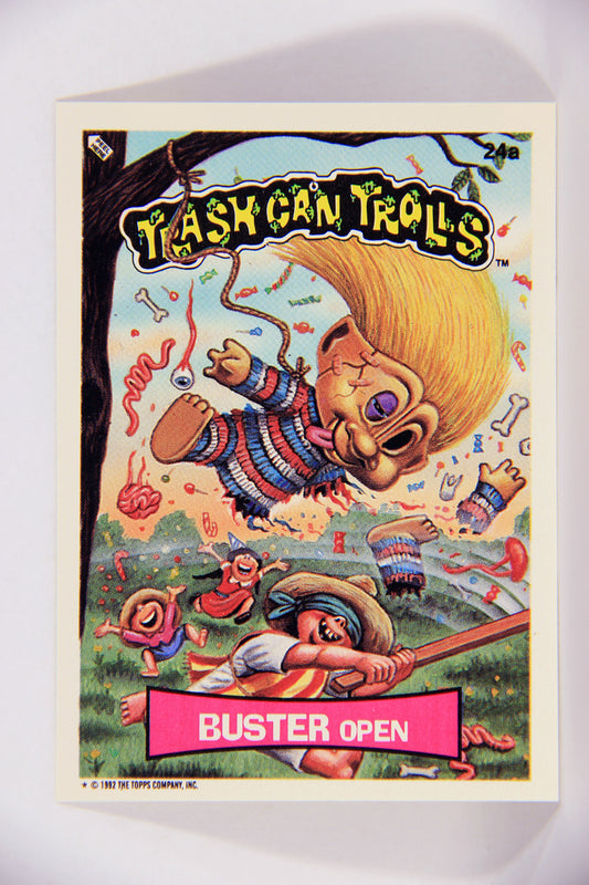 Trash Can Trolls 1992 Topps Trading Card Sticker #24a Buster Open L016591