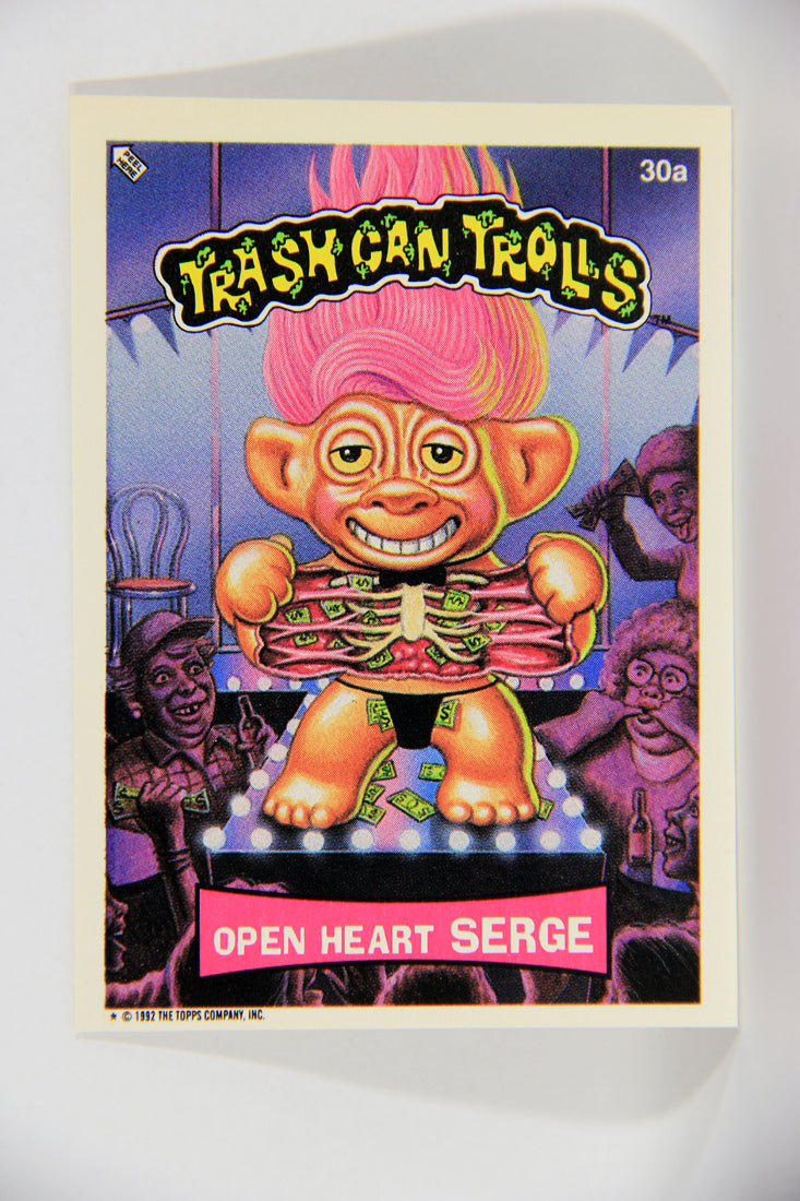 Trash Can Trolls 1992 Topps Trading Card Sticker #30a Open Heart Serge L016597