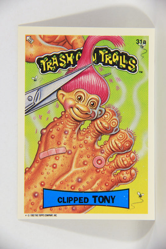 Trash Can Trolls 1992 Topps Trading Card Sticker #31a Clipped Tony L016598