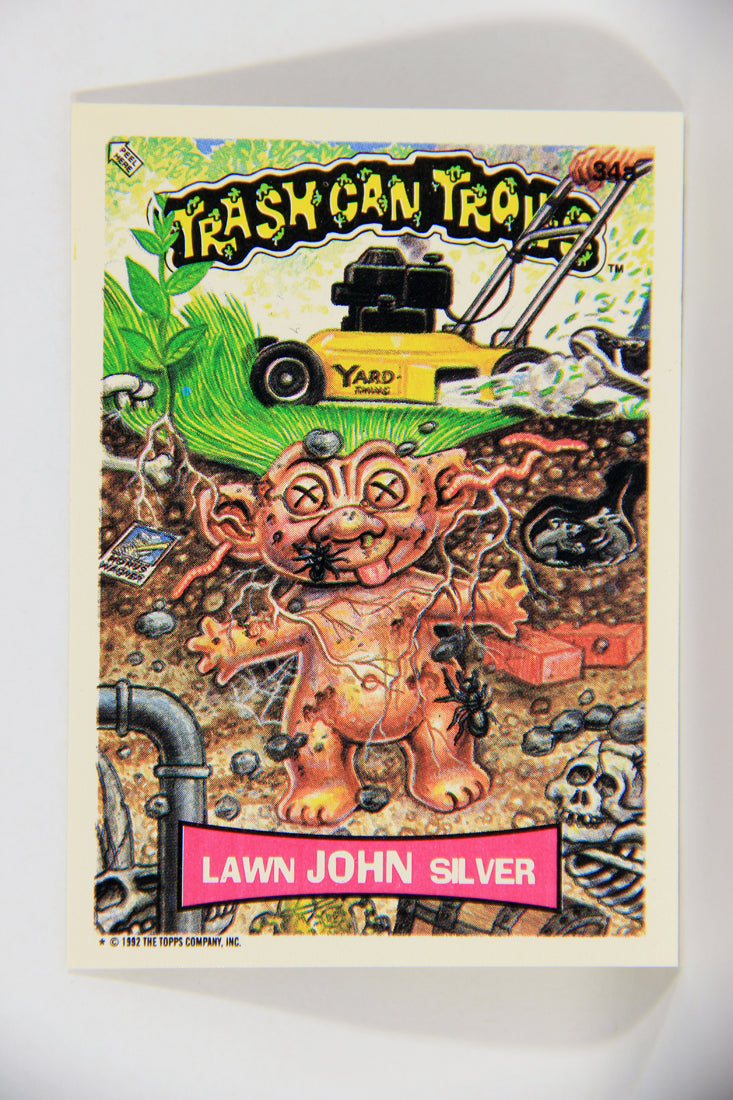 Trash Can Trolls 1992 Topps Trading Card Sticker #34a Lawn John Silver L016601