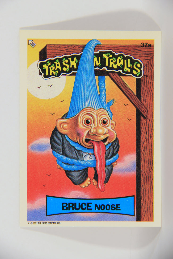 Trash Can Trolls 1992 Topps Trading Card Sticker #37a Bruce Noose L016604