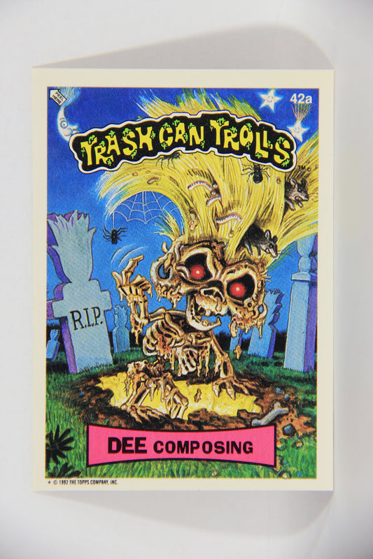 Trash Can Trolls 1992 Topps Trading Card Sticker #42a Dee Composing L016609