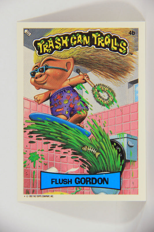 Trash Can Trolls 1992 Topps Trading Card Sticker #4b Flush Gordon L016615