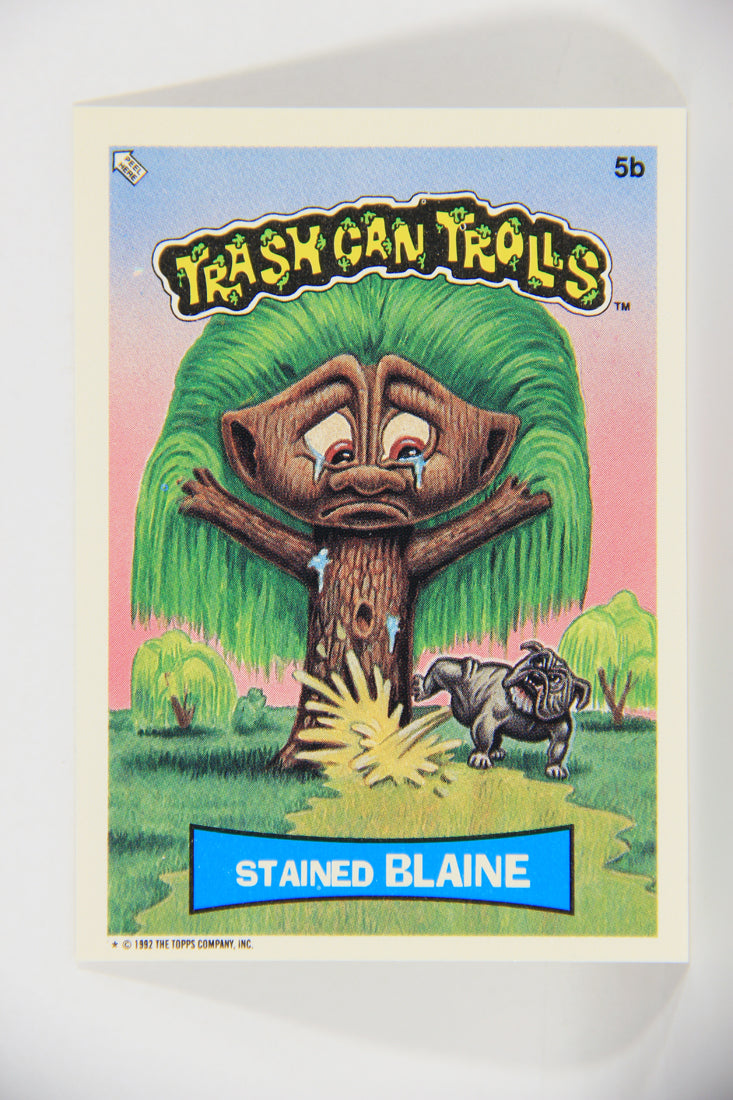 Trash Can Trolls 1992 Topps Trading Card Sticker #5b Stained Blaine L016616