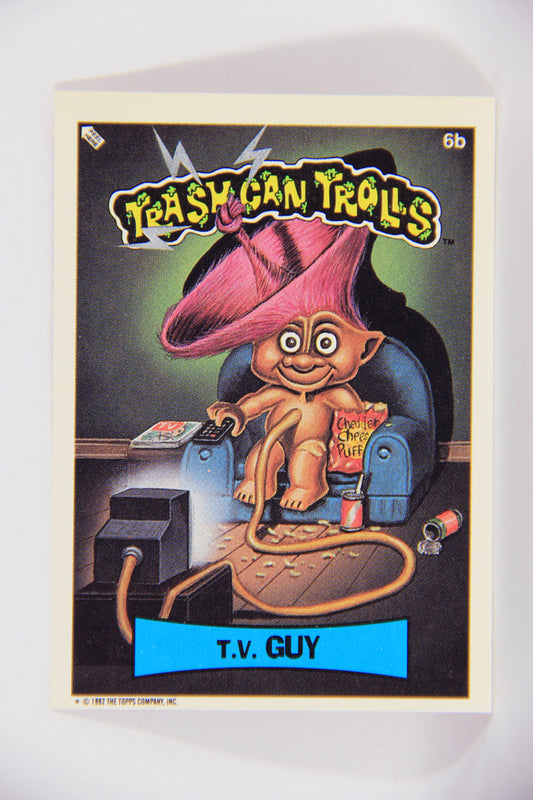 Trash Can Trolls 1992 Topps Trading Card Sticker #6b T.V. Guy L016617