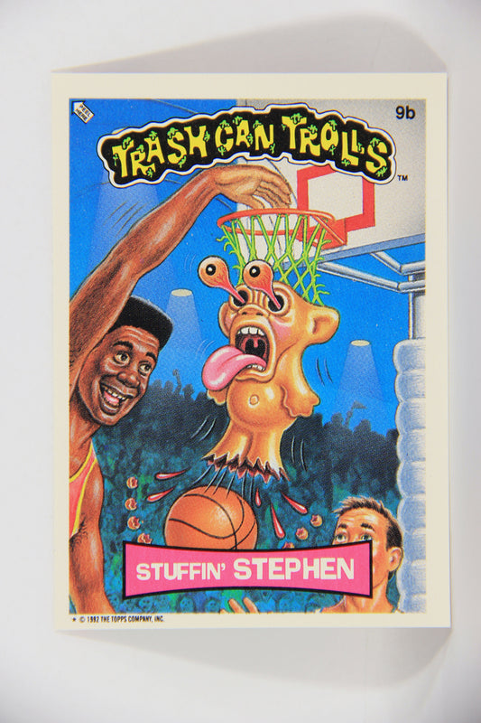 Trash Can Trolls 1992 Topps Trading Card Sticker #9b Stuffin' Stephen L016620