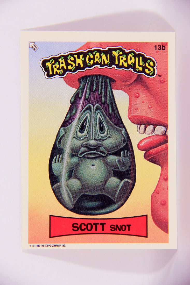 Trash Can Trolls 1992 Topps Trading Card Sticker #13b Scott Snot L016624