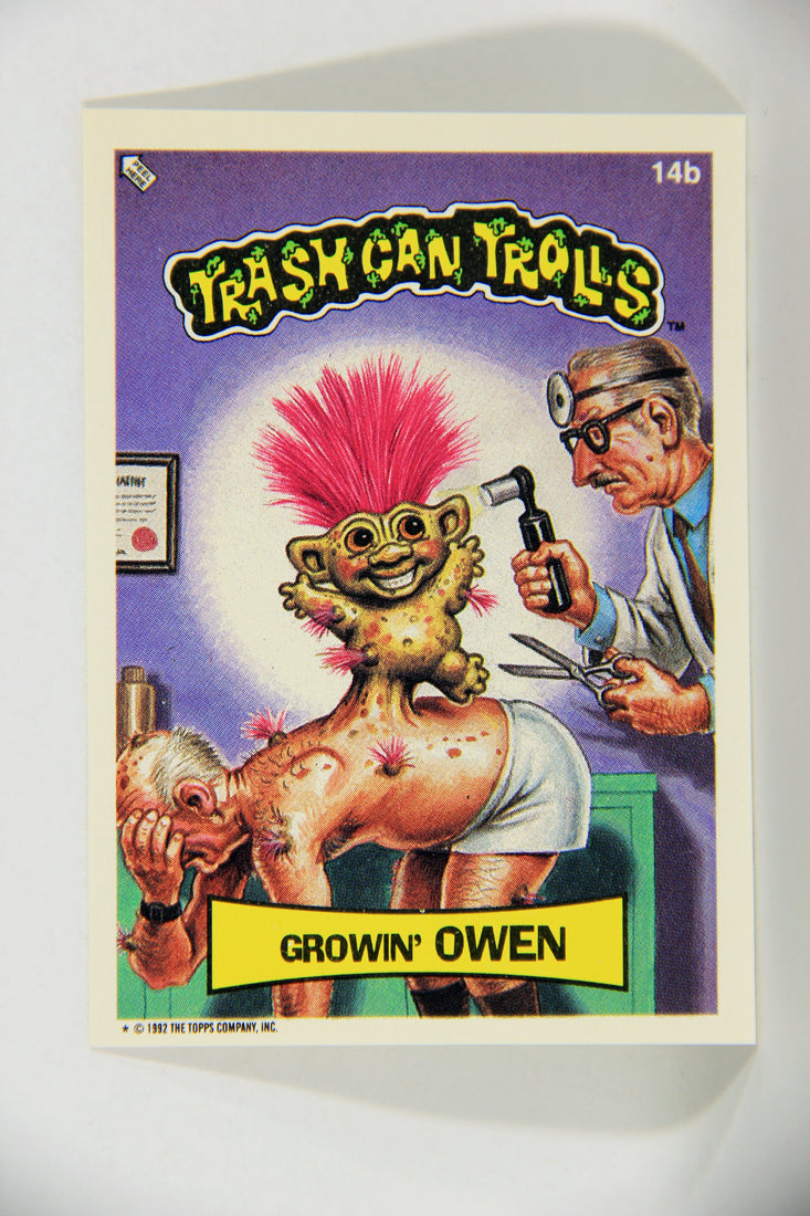 Trash Can Trolls 1992 Topps Trading Card Sticker #14b Growin' Owen L016625