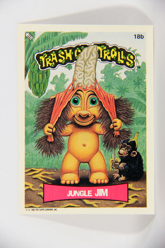 Trash Can Trolls 1992 Topps Trading Card Sticker #18b Jungle Jim L016629