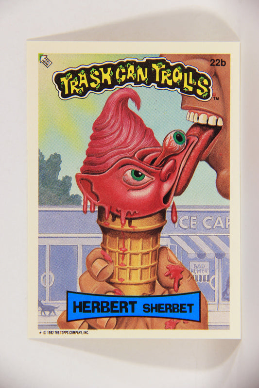 Trash Can Trolls 1992 Topps Trading Card Sticker #22b Herbert Sherbet L016633