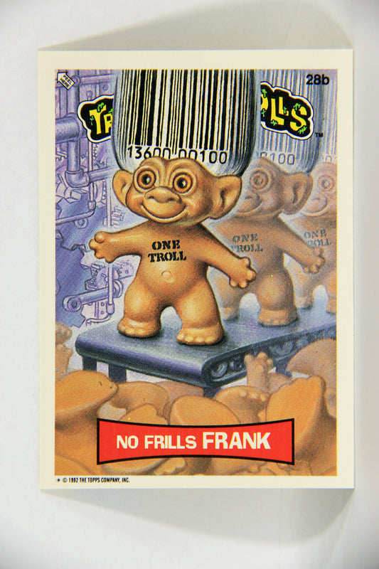 Trash Can Trolls 1992 Topps Trading Card Sticker #28b No Frills Frank L016639