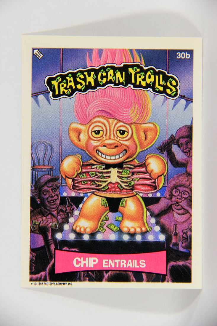 Trash Can Trolls 1992 Topps Trading Card Sticker #30b Chip Entrails L016641