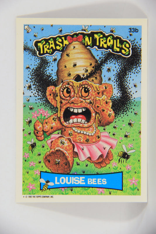 Trash Can Trolls 1992 Topps Trading Card Sticker #33b Louise Bees L016644