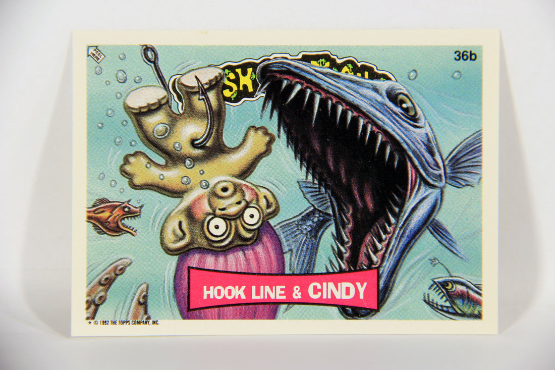 Trash Can Trolls 1992 Topps Trading Card Sticker #36b Hook Line & Cindy L016647