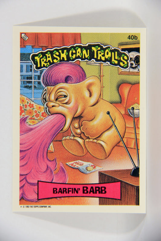 Trash Can Trolls 1992 Topps Trading Card Sticker #40b Barfin' Barb L016651