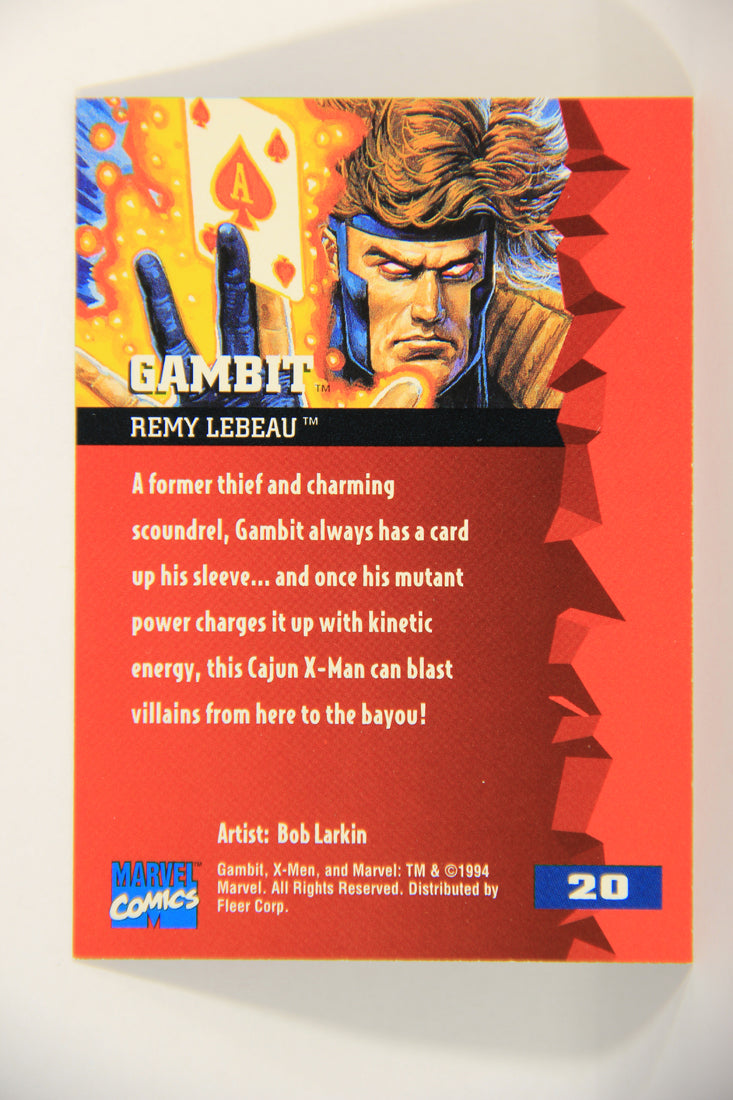 X-Men Fleer Ultra 95' - 1994 Trading Card #20 Gambit L016675