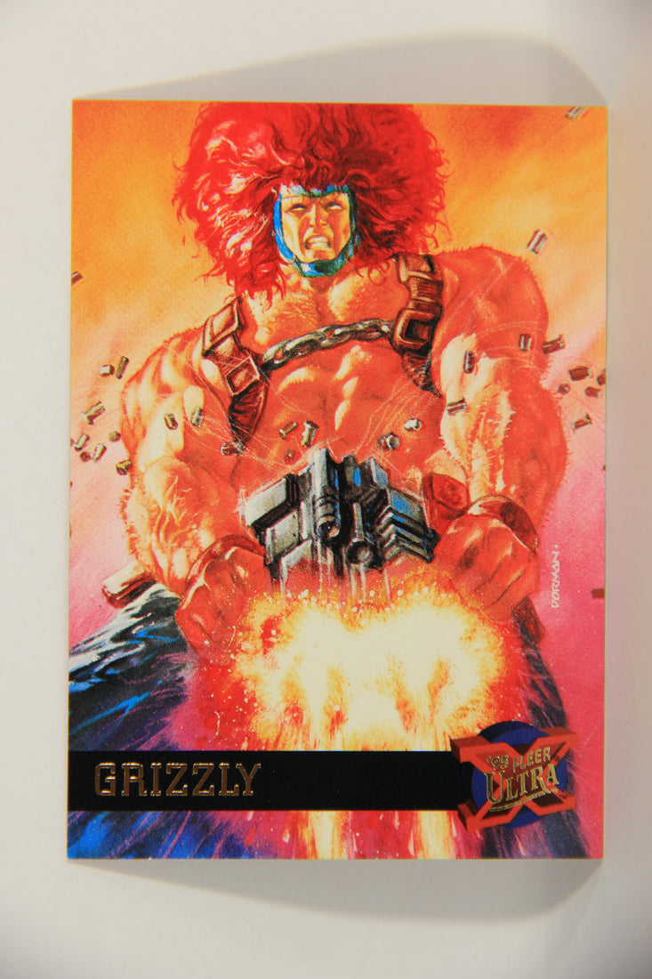 X-Men Fleer Ultra 95' - 1994 Trading Card #22 Grizzly L016677