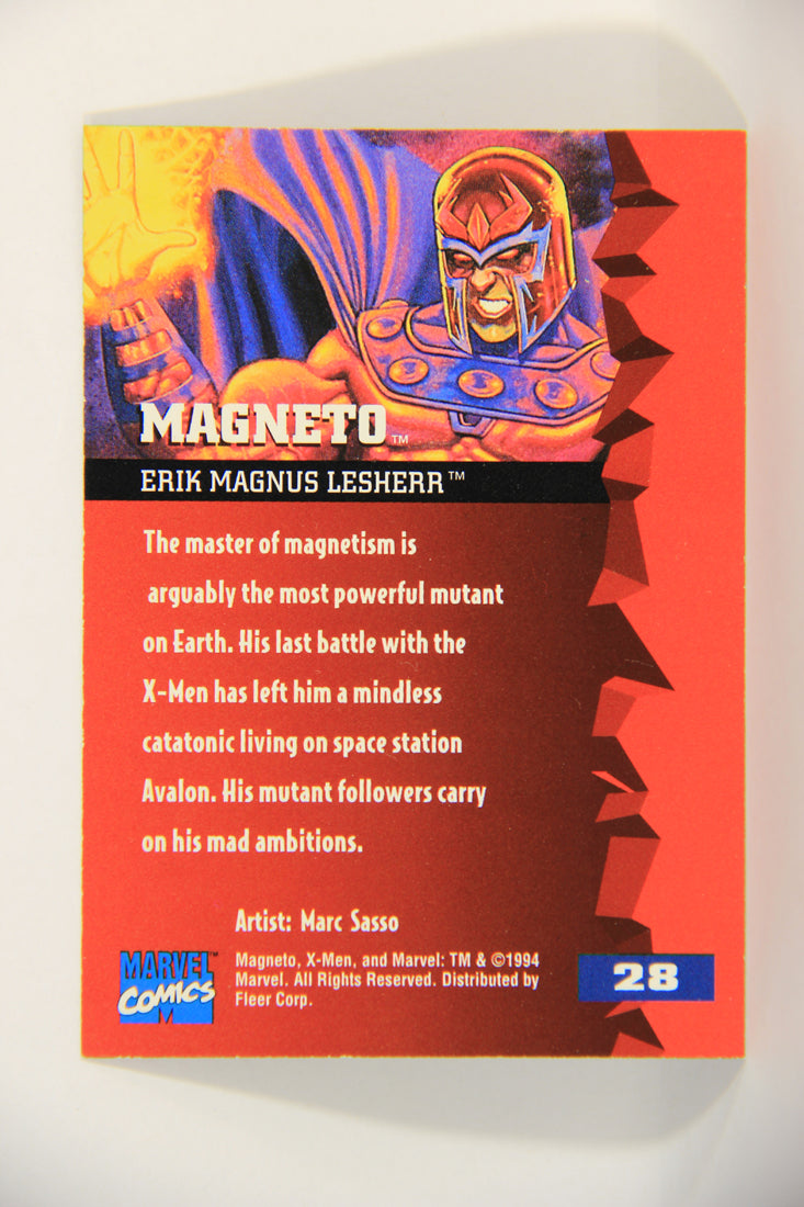 X-Men Fleer Ultra 95' - 1994 Trading Card #28 Magneto L016683