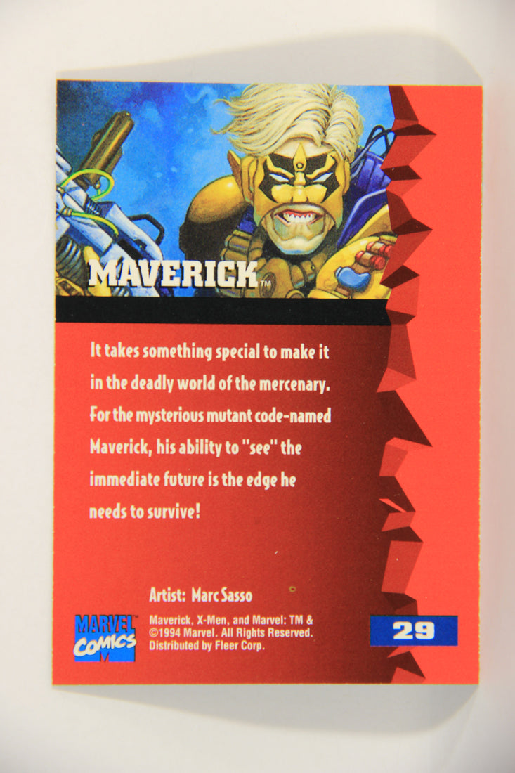 X-Men Fleer Ultra 95' - 1994 Trading Card #29 Maverick L016684