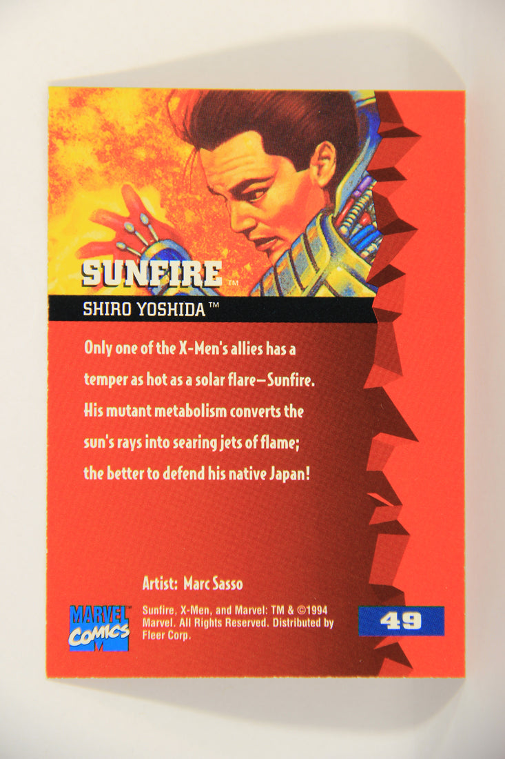 X-Men Fleer Ultra 95' - 1994 Trading Card #49 Sunfire L016704