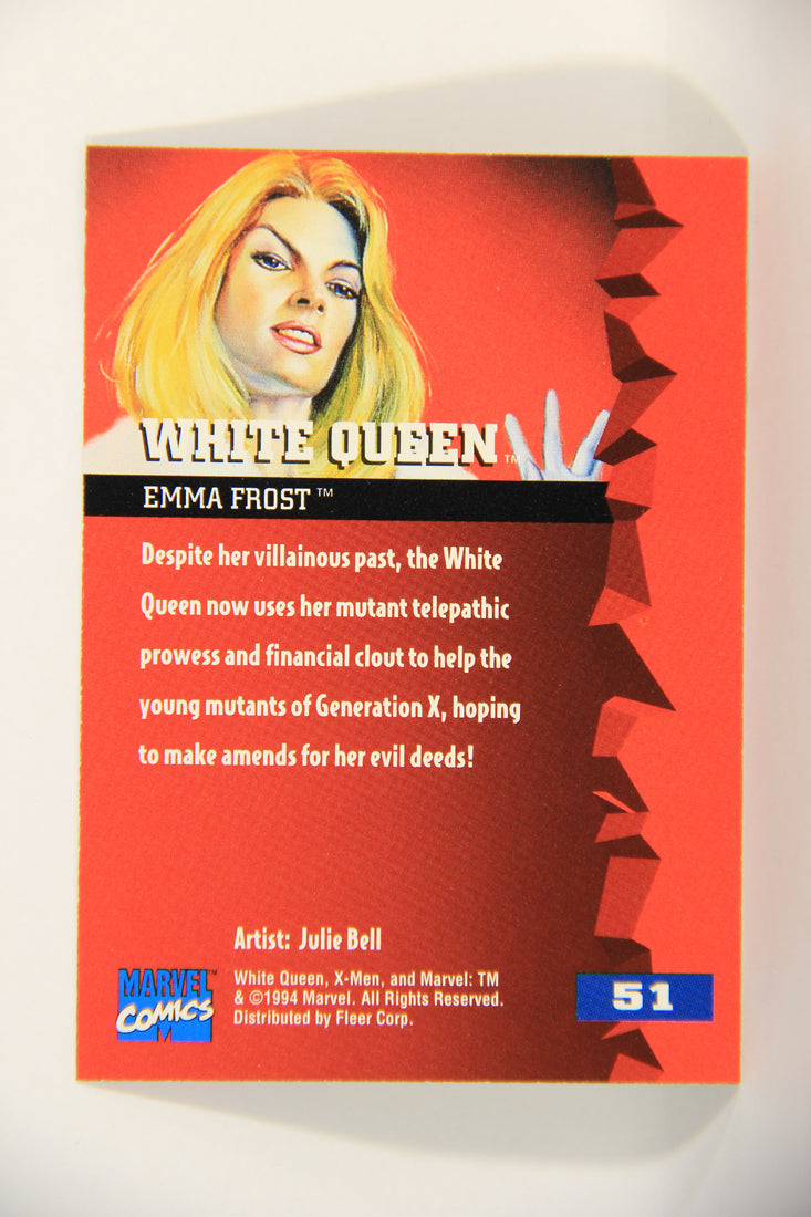 X-Men Fleer Ultra 95' - 1994 Trading Card #51 White Queen L016706