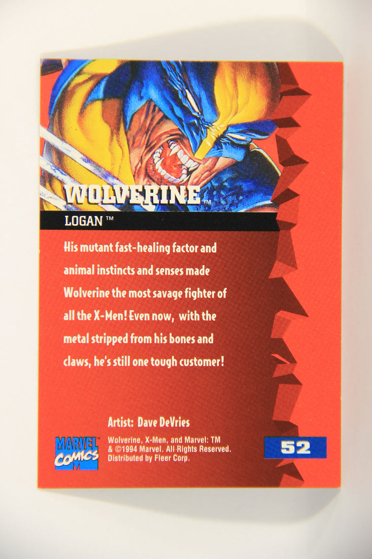 X-Men Fleer Ultra 95' - 1994 Trading Card #52 Wolverine L016707