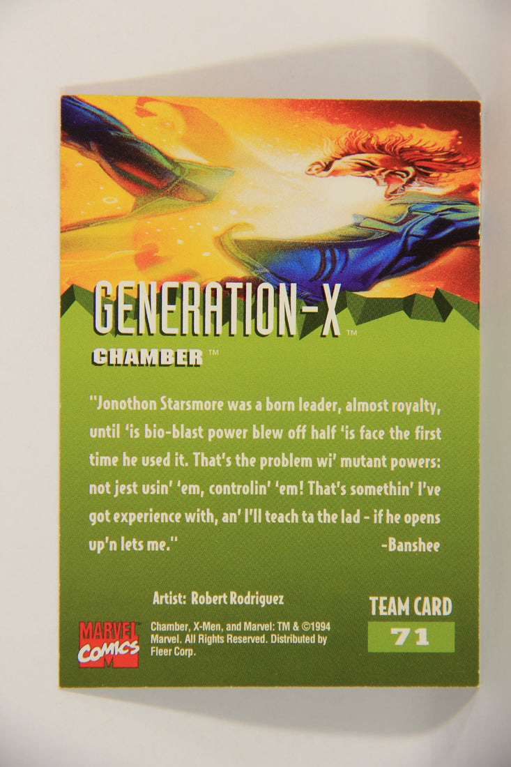 X-Men Fleer Ultra 95' - 1994 Trading Card #71 Chamber L016726