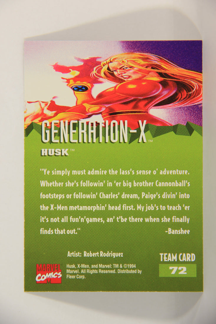 X-Men Fleer Ultra 95' - 1994 Trading Card #72 Husk L016727