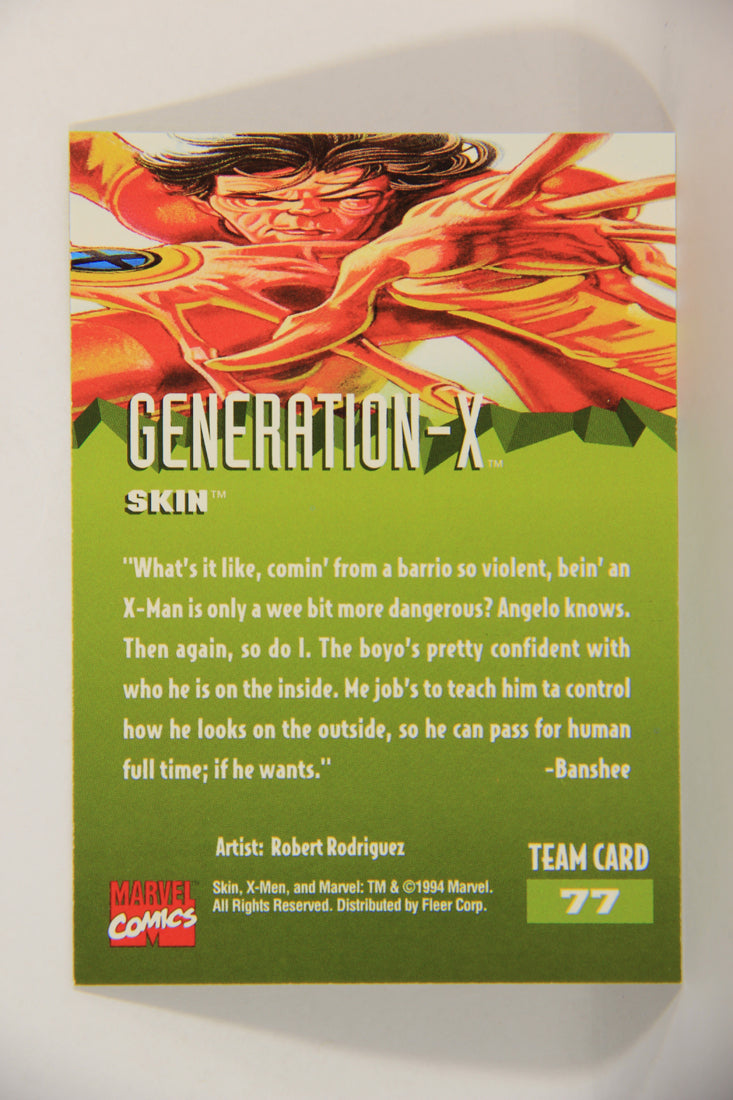 X-Men Fleer Ultra 95' - 1994 Trading Card #77 Skin L016732