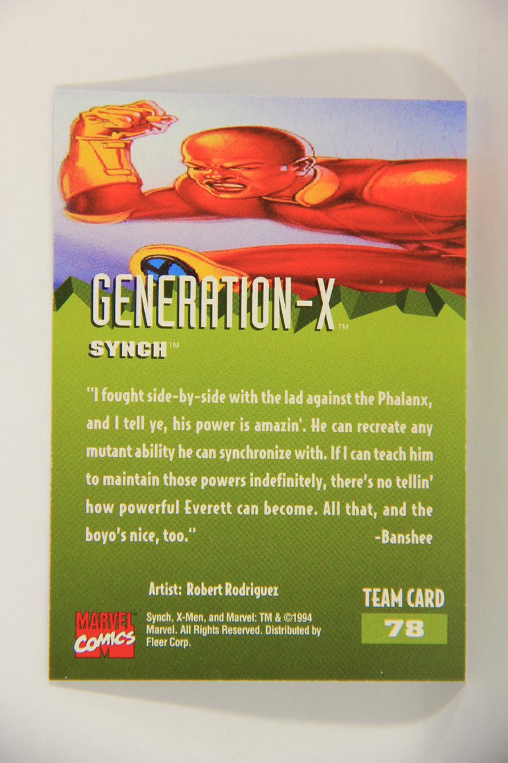 X-Men Fleer Ultra 95' - 1994 Trading Card #78 Synch L016733