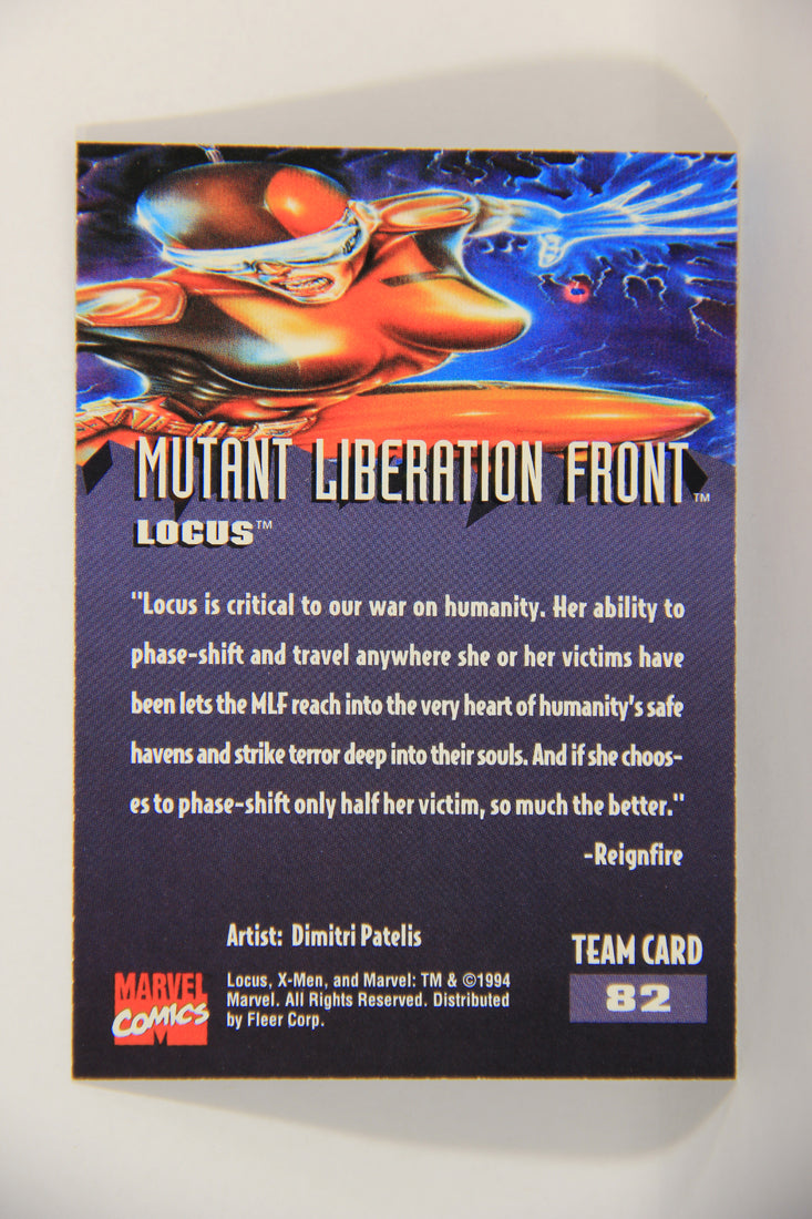 X-Men Fleer Ultra 95' - 1994 Trading Card #82 Locus L016737