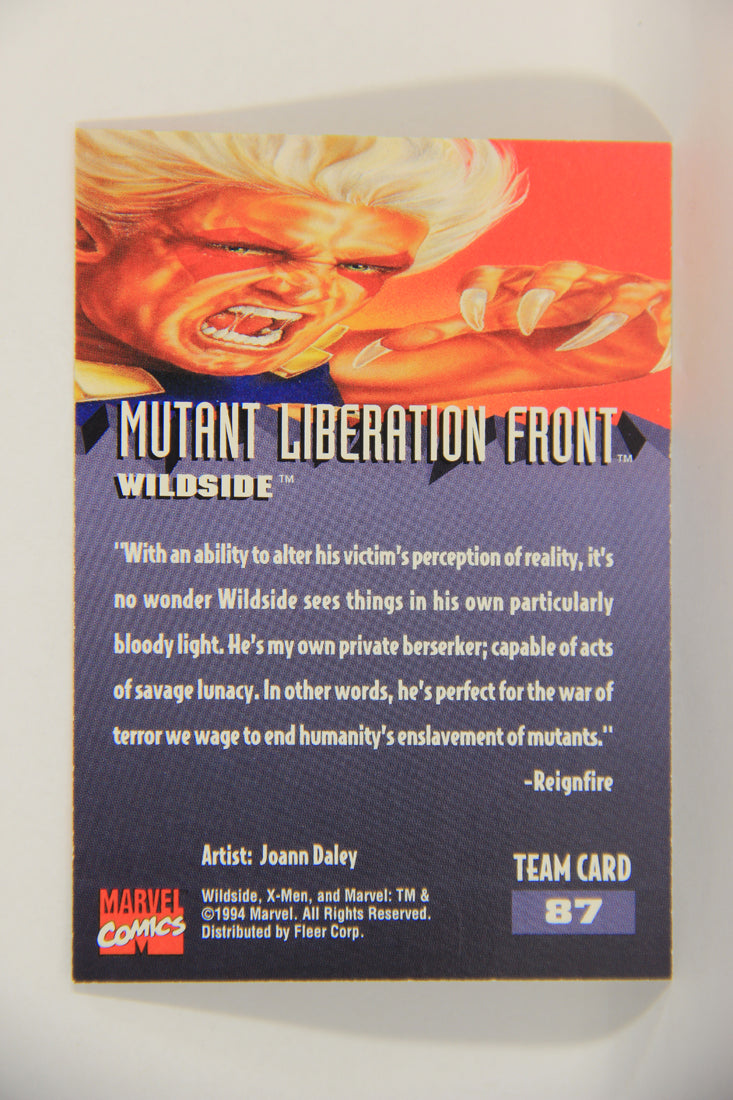 X-Men Fleer Ultra 95' - 1994 Trading Card #87 Wildside L016742