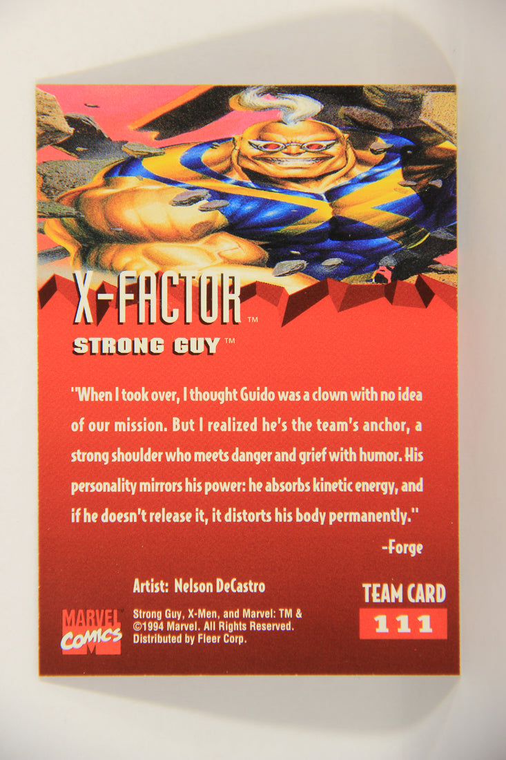 X-Men Fleer Ultra 95' - 1994 Trading Card #111 Strong Guy L016766