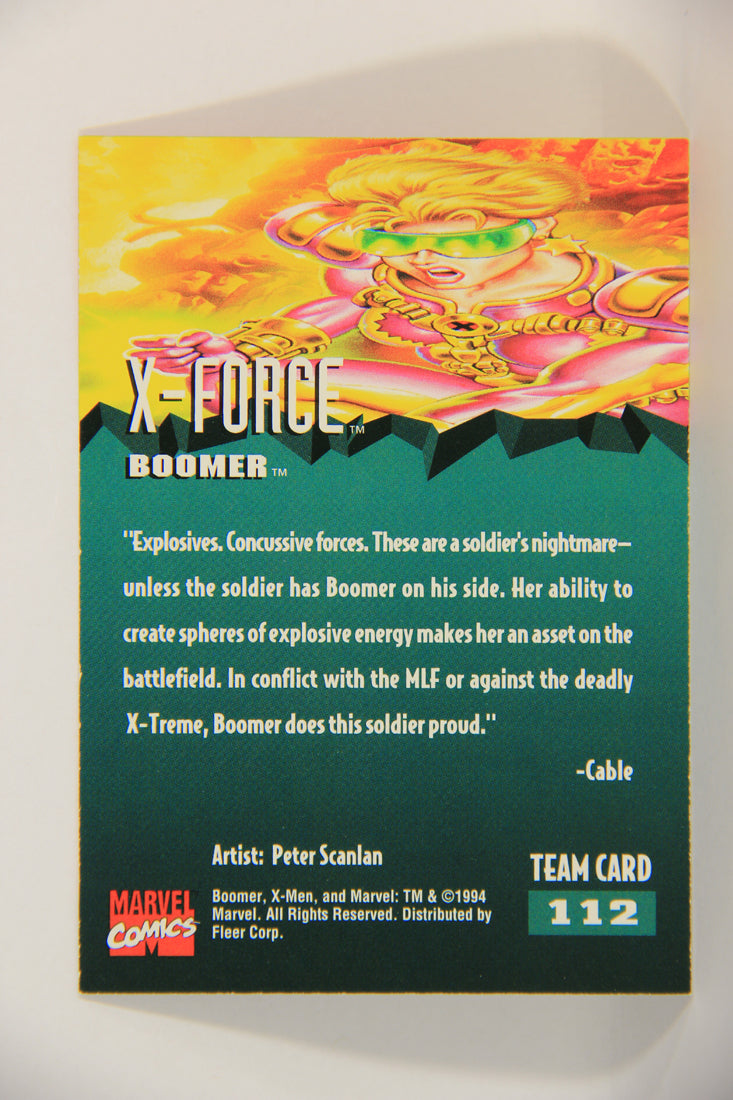 X-Men Fleer Ultra 95' - 1994 Trading Card #112 Boomer L016767