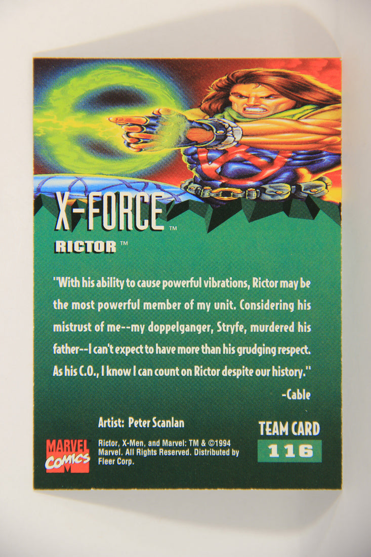 X-Men Fleer Ultra 95' - 1994 Trading Card #116 Rictor L016771