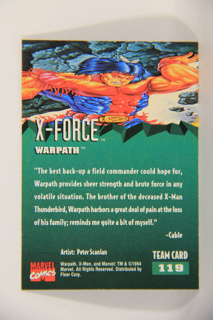 X-Men Fleer Ultra 95' - 1994 Trading Card #119 Warpath L016774