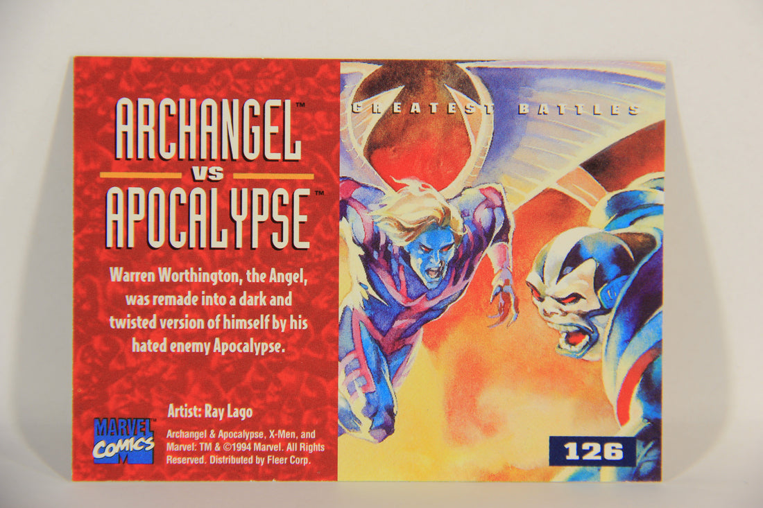 X-Men Fleer Ultra 95' - 1994 Trading Card #126 Archangel Vs Apocalypse L016781