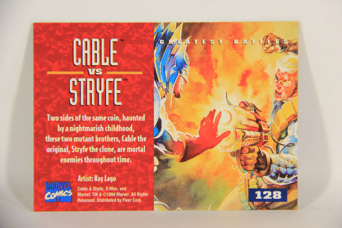 X-Men Fleer Ultra 95' - 1994 Trading Card #128 Cable Vs Stryfe L016783