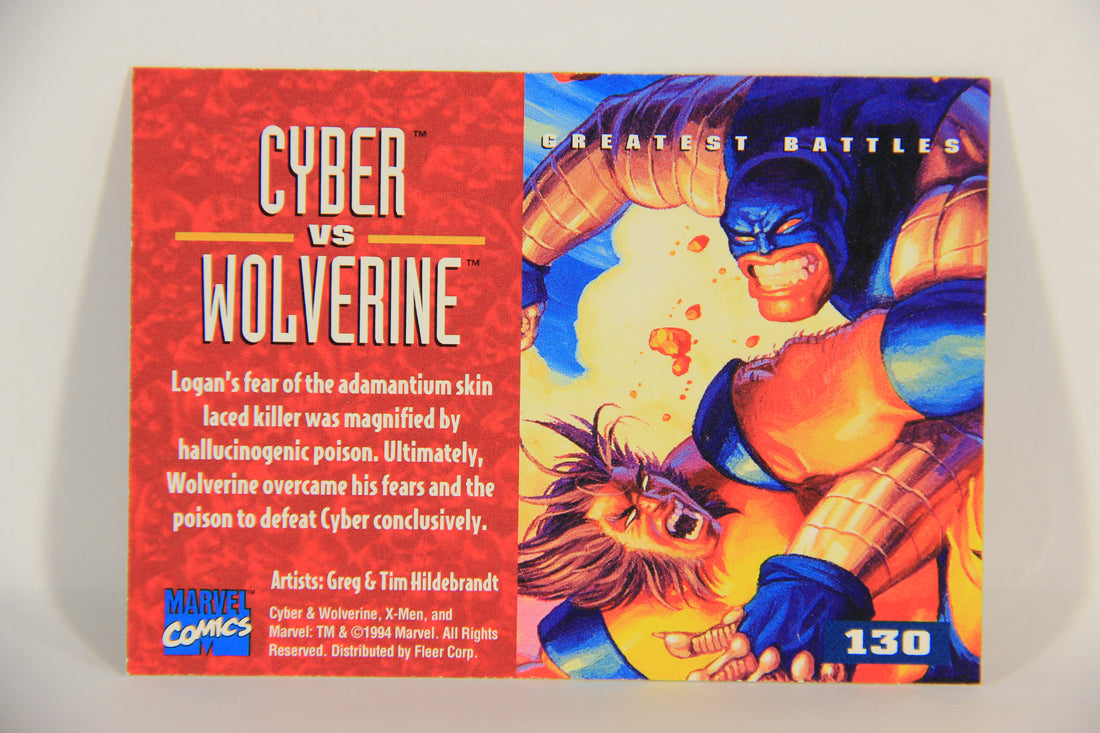 X-Men Fleer Ultra 95' - 1994 Trading Card #130 Cyber Vs Wolverine L016785