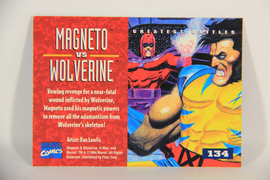 X-Men Fleer Ultra 95' - 1994 Trading Card #134 Magneto Vs Wolverine L016789