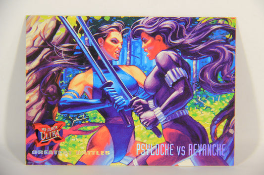 X-Men Fleer Ultra 95' - 1994 Trading Card #136 Psylocke Vs Revanche L016791