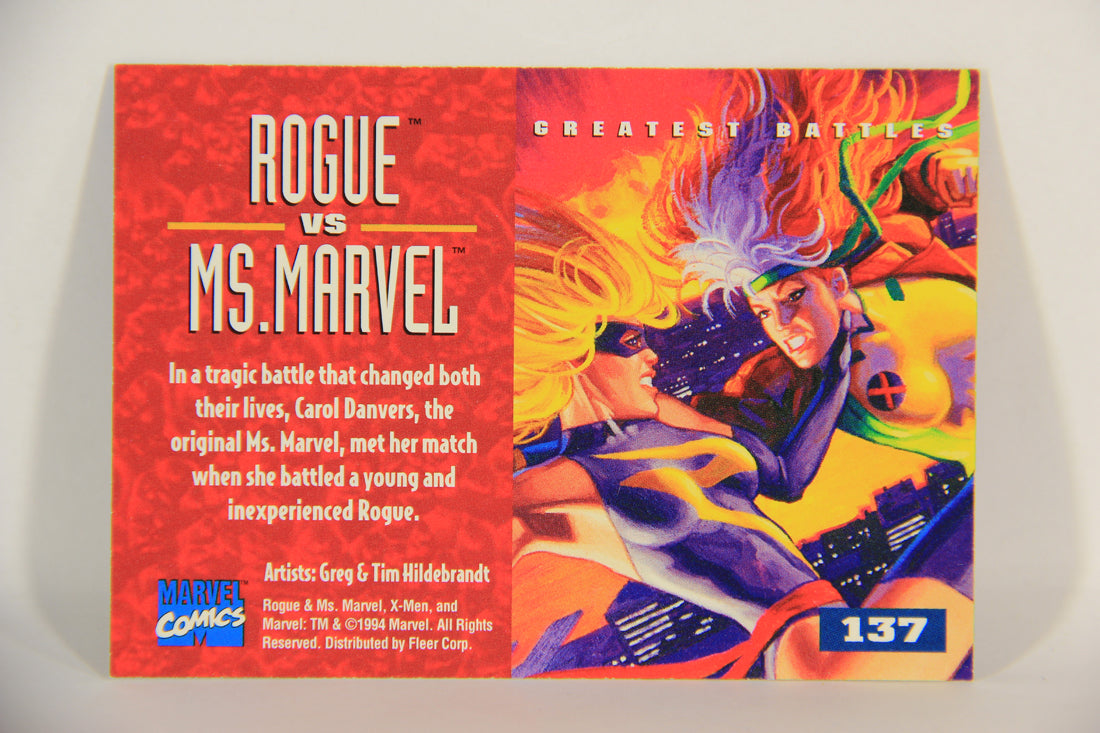 X-Men Fleer Ultra 95' - 1994 Trading Card #137 Rogue Vs Ms. Marvel L016792