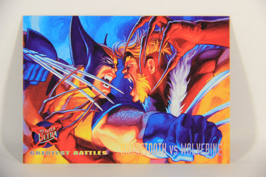 X-Men Fleer Ultra 95' - 1994 Trading Card #139 Sabretooth Vs Wolverine L016794